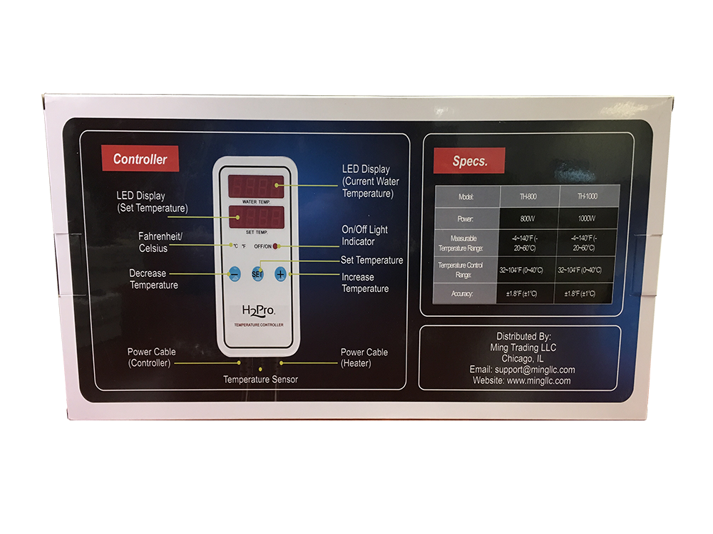 H2Pro TH-1000 (100W) Titanium Heater w/ Controller Gallery